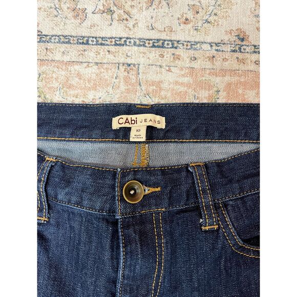 Cabi Brando Style #175 Dark Wash Straight Leg Jeans Women’s Size 10 Mid Rise - Picture 4 of 13